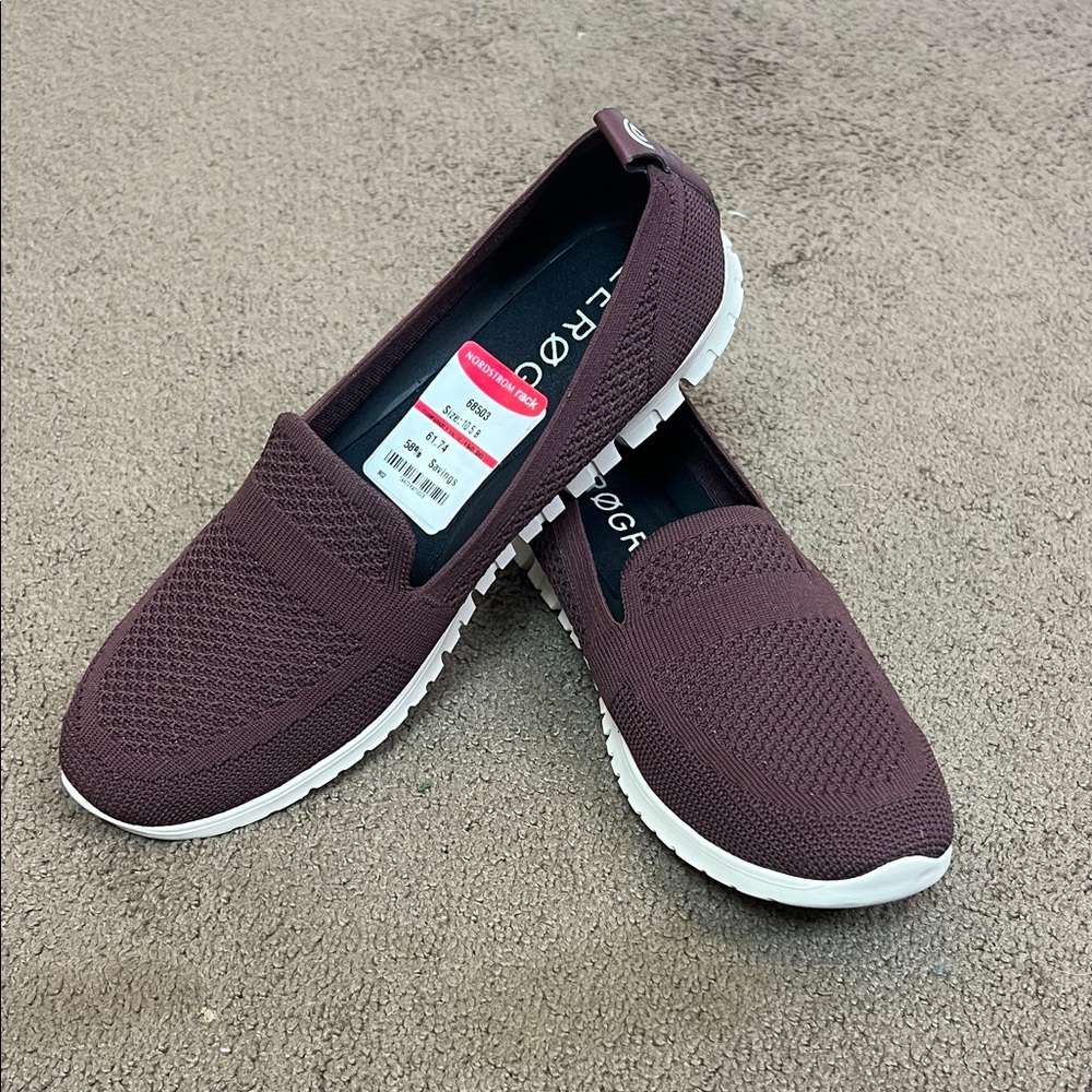 Cole Haan Women's Maroon Knit Loafers size 10.5